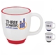 a group of 14 oz two - tone c - handle glossy ceramic bistro coffee mug