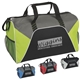 a group of color panel sport duffel