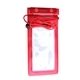 aerial view a red large waterproof cell phone bag, full color digital, image 1 of 2