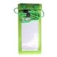 aerial view a green large waterproof cell phone bag, full color digital, image 1 of 2