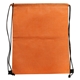 aerial view a orange criss cross nw drawstring backpack, full color digital, image 1 of 2