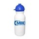 a white bottle & blue lid 20 oz value cycle bottle w / safety helmet push n pull cap