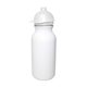 aerial view a white bottle & white lid 20 oz value cycle bottle w / safety helmet push n pull cap, image 1 of 2