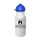 a frosted bottle & blue lid 20 oz value cycle bottle w / safety helmet push n pull cap
