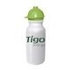 a frosted bottle & lime green lid 20 oz value cycle bottle w / safety helmet push n pull cap