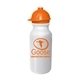 a frosted bottle & orange lid 20 oz value cycle bottle w / safety helmet push n pull cap