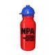 a red bottle & blue lid 20 oz value cycle bottle w / safety helmet push n pull cap