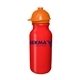 a red bottle & orange lid 20 oz value cycle bottle w / safety helmet push n pull cap