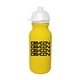 a yellow bottle & white lid 20 oz value cycle bottle w / safety helmet push n pull cap