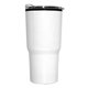 aerial view a white 20 oz double wall tumbler, image 1 of 2