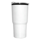 aerial view a white 20 oz ares tumbler, full color digital, image 1 of 2
