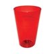 aerial view a red 16 oz plastic pint glass, full color digital, image 1 of 2