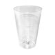 aerial view a clear 16 oz plastic pint glass, full color digital, image 1 of 2