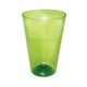 aerial view a green 16 oz plastic pint glass, full color digital, image 1 of 2