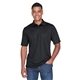 aerial view a black 703 core365 mens origin performance piqu polo with pocket, image 1 of 7