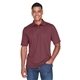 aerial view a burgundy 060 core365 mens origin performance piqu polo with pocket, image 1 of 7