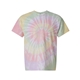 aerial view a hazy rainbow dyenomite - multi - color spiral tie - dyed t - shirt - colors, image 1 of 3