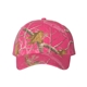 aerial view a hot pink realtree ap kati - specialty licensed camo cap, image 1 of 4