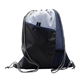 aerial view a navy w/grey polyester drawstring sportspack bag - 14 x 17.5, image 1 of 2