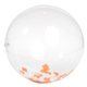 16 Orange and White Confetti Filled Round Clear Beach Ball