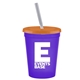16 oz Stadium Cup With Lid Straw