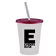 Promotional Personalized 16 oz Stadium Plastic Tumbler Cup With Lid Straw