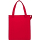 aerial view a red the hercules non - woven insulated grocery tote - 13 x 15, image 1 of 5