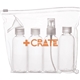 aerial view a clear clear carry - on kit, image 1 of 3