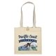 aerial view a natural 13 x 13 merchandise cotton bag - 4- color heat transfer, image 1 of 6