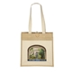 aerial view a natural izzy(tm) tote bag - 4- color heat transfer, image 1 of 7