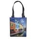 aerial view a black & white renoir dye sublimation tote bag 13 x 15, image 1 of 2