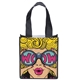 a black & white black / white non - woven degas sublimation tote bag