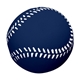 aerial view a navy baseball shape stress reliever, image 1 of 2