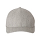 aerial view a heather grey flexfit adult wool blend cap - all, image 1 of 3