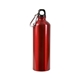 aerial view a red 25 oz aluminum alpine sports bottle, image 1 of 2
