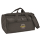 aerial view a black team sport duffel with u - zip main compartment, image 1 of 2