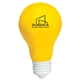 aerial view a yellow light bulb shape stress ball, image 1 of 2
