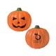 aerial view a orange halloween pumpkin shape stress ball, image 1 of 3