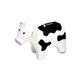 aerial view a white cow shaped squeeze stress reliever, image 1 of 4