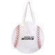 aerial view a white rallytotes(tm) baseball tote bag, image 1 of 3