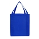 aerial view a reflex blue saturn jumbo grocery non woven tote bag, image 1 of 4