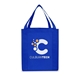 aerial view a reflex blue saturn jumbo grocery non woven tote bag, image 1 of 3