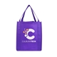 aerial view a purple saturn jumbo grocery non woven tote bag, image 1 of 3