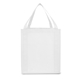aerial view a white saturn jumbo grocery non woven tote bag, image 1 of 4