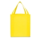 aerial view a yellow saturn jumbo grocery non woven tote bag, image 1 of 4