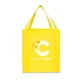 aerial view a yellow saturn jumbo grocery non woven tote bag, image 1 of 3