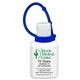 a royal sunfun connect .5 oz broad spectrum spf 30 sunscreen lotion in solid white flip - top squeeze bottle with colorful silicone leash (spot color)