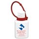 a red sunfun connect .5 oz broad spectrum spf 30 sunscreen lotion in solid white flip - top squeeze bottle with colorful silicone leash (spot color)