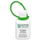 aerial view a lime sunfun connect .5 oz broad spectrum spf 30 sunscreen lotion in solid white flip - top squeeze bottle with colorful silicone leash (spot color), image 1 of 2