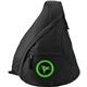 aerial view a black downtown sling backpack, image 1 of 4